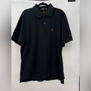 Johnnie Walker Scotch Whiskey Men's Short Sleeve Polo Shirt Golf Black XL
